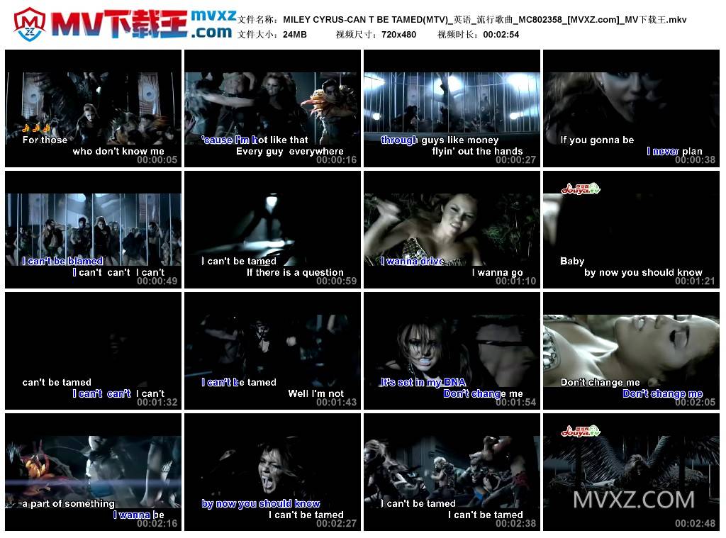 MILEY CYRUS-CAN T BE TAMED(MTV)_英语_流行歌曲_MC802358